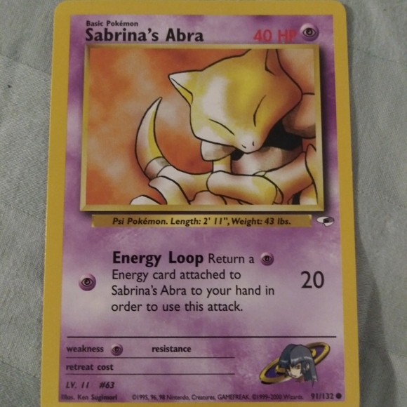 Pokemon Cards Abra, Abra, Sabrina's Abra, Dark Alakazam & Kadabra - Picture 6 of 8